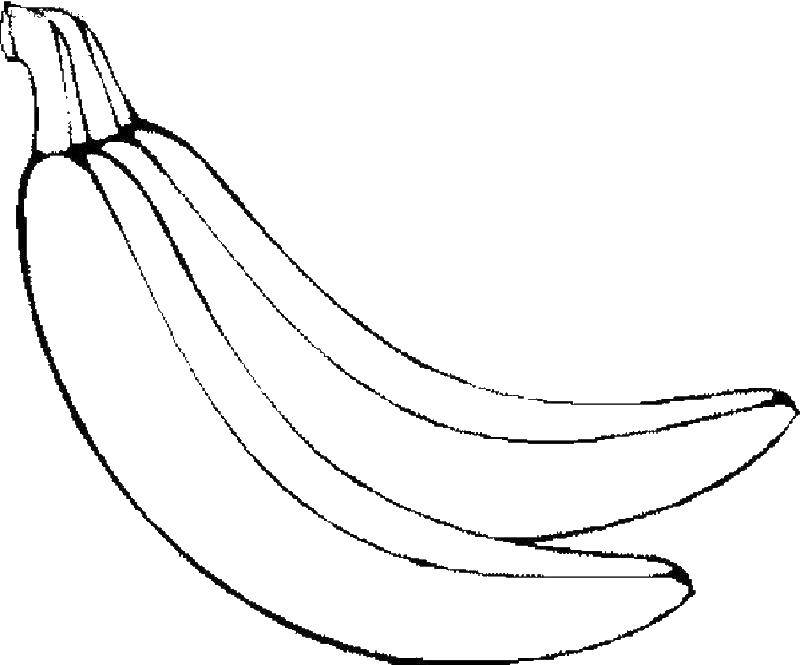 Название: Раскраска Банан. Категория: банан. Теги: фрукты, банан.