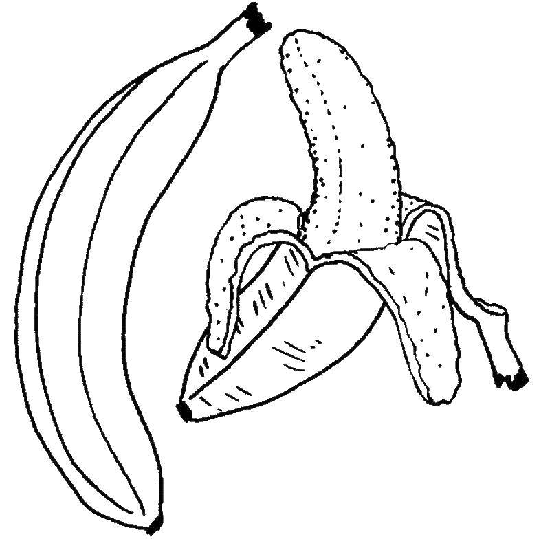 Название: Раскраска Бананчики. Категория: банан. Теги: фрукты, банан.