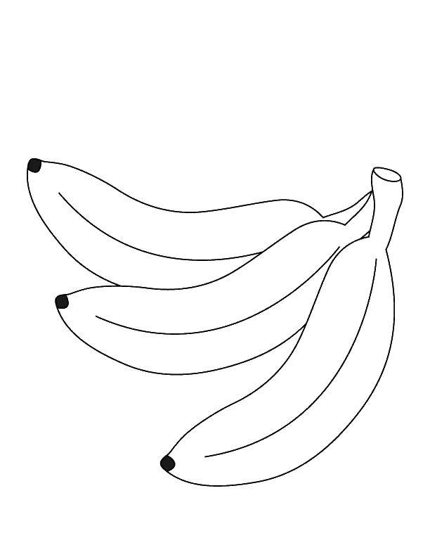Название: Раскраска Бананы. Категория: банан. Теги: фрукты, бананы.