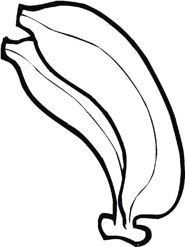 Название: Раскраска Бананы. Категория: банан. Теги: фрукты, банан.