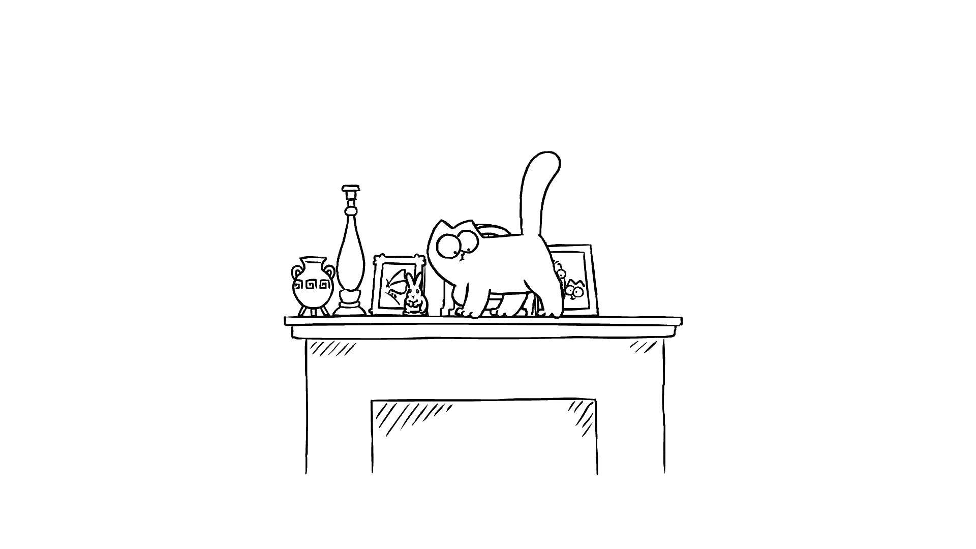 Coloring Мультфильм кот саймона. Category кот саймона. Tags:  мультфильмы, кот Саймона.