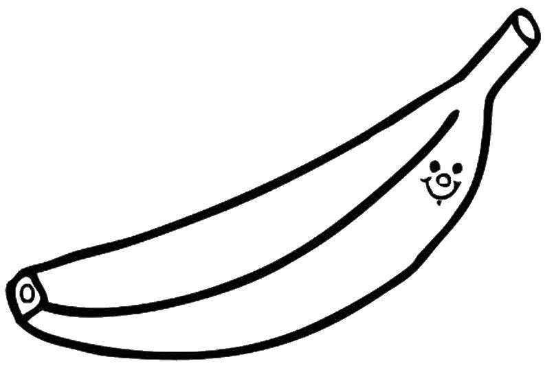 Название: Раскраска Весёлый банан. Категория: банан. Теги: фрукты, банан.