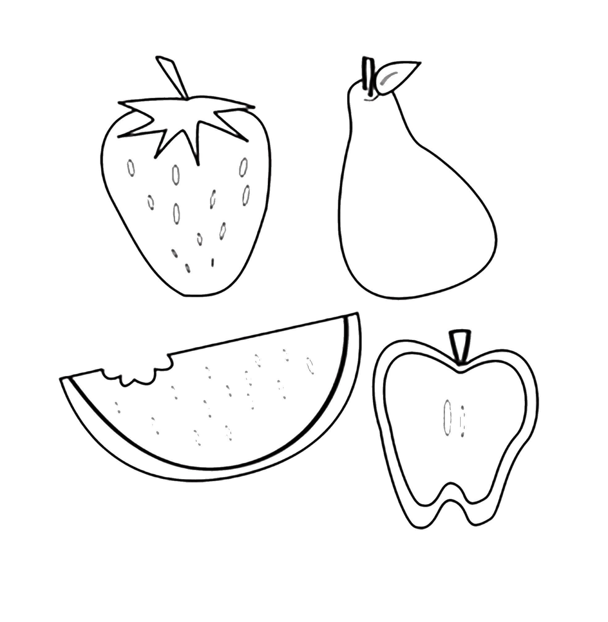 Опис: розмальовки  Фрукти. Категорія: фрукти. Теги:  фрукти.