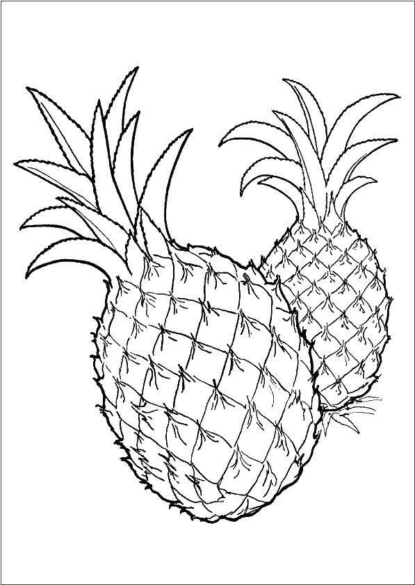 Coloring Pineapples. Category pineapple. Tags:  Fruit, pineapple.