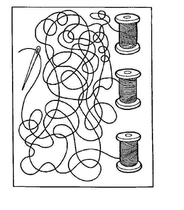 Coloring What kind of coil thread?. Category mazes. Tags:  Maze, logic.