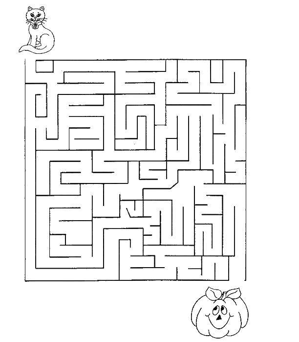 Coloring Get through the labyrinth. Category the labyrinth. Tags:  Maze, logic.