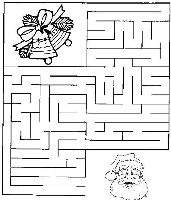 Coloring Get through the labyrinth. Category mazes. Tags:  Maze, logic.