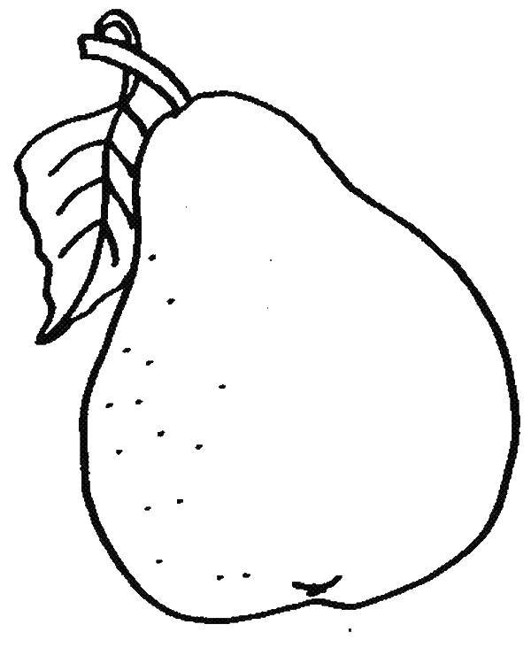 Название: Раскраска Сочная груша. Категория: груша. Теги: фрукты.