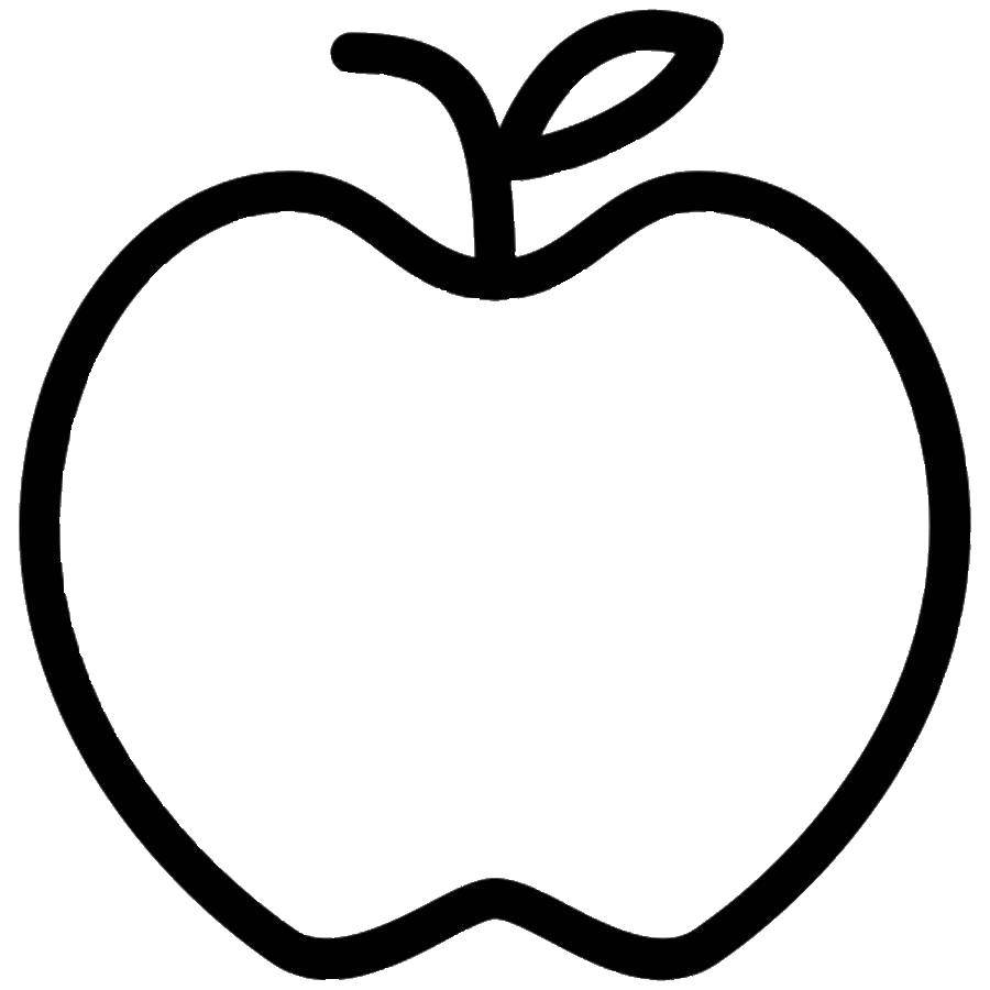 Название: Раскраска Яблочко. Категория: яблоко. Теги: фрукты, яблоко.