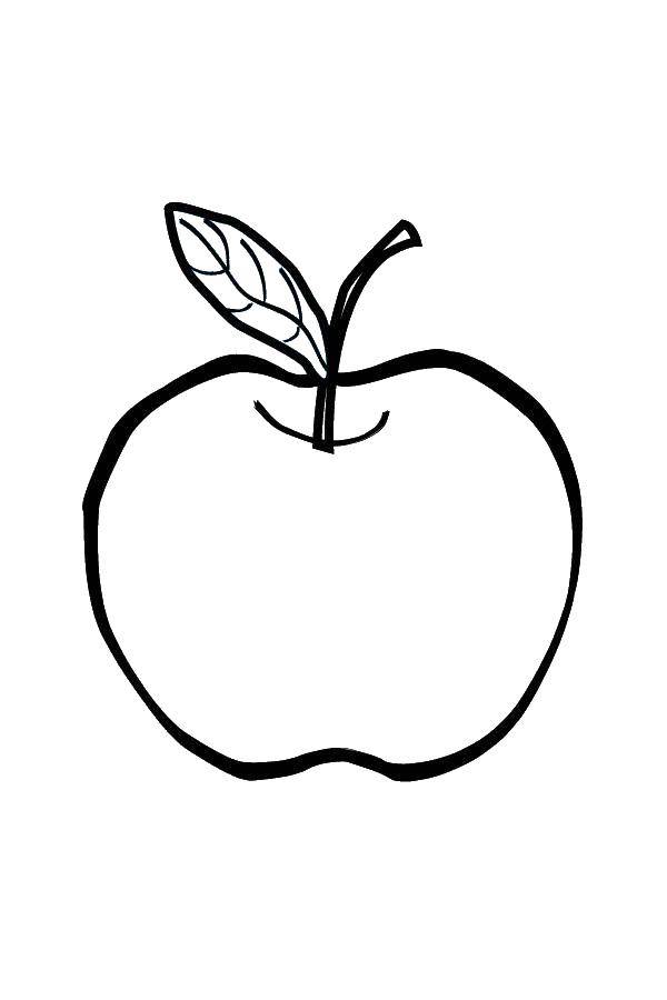 Название: Раскраска Яблоко. Категория: яблоко. Теги: фрукты, яблоко.