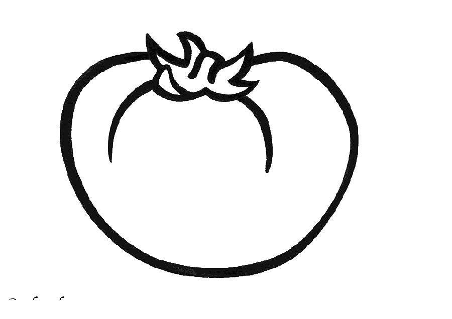 Название: Раскраска Помидор. Категория: овощи. Теги: помидор.