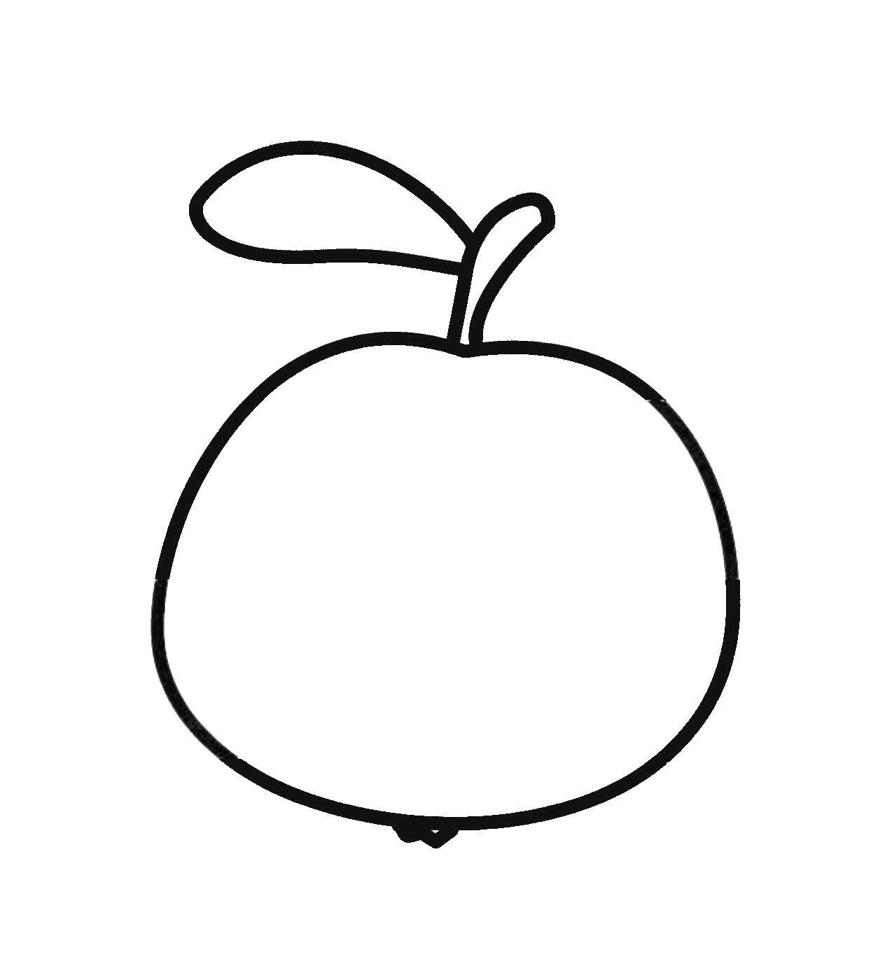 Название: Раскраска Яблоко. Категория: яблоко. Теги: яблоко, фрукты.