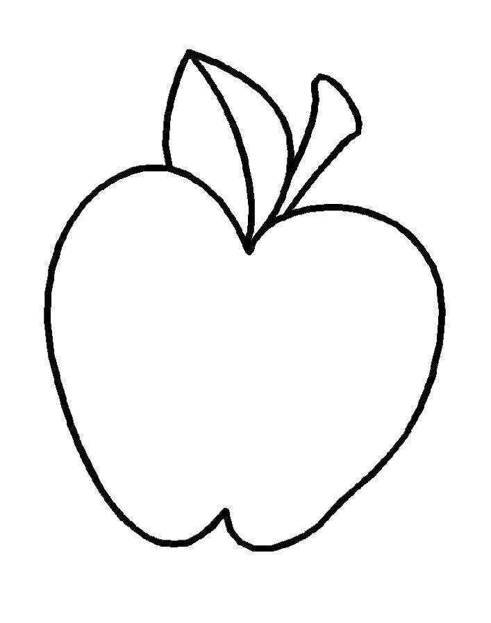 Название: Раскраска Яблоко. Категория: яблоко. Теги: яблоко.