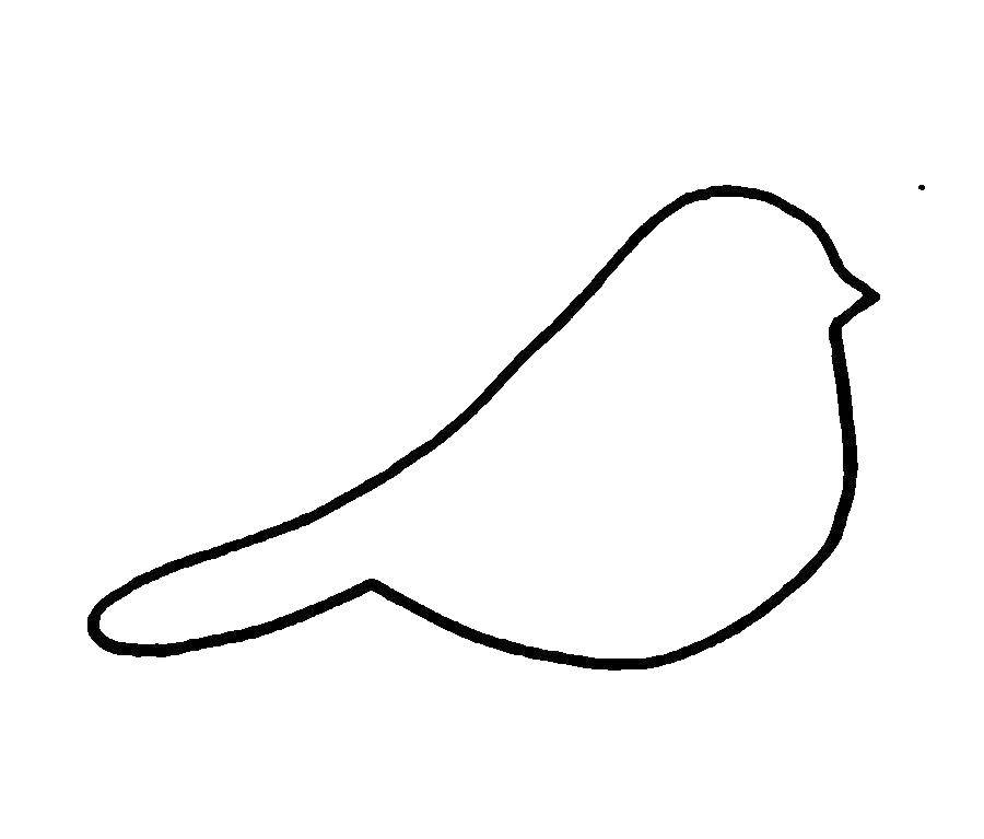 Название: Раскраска Контур птицы. Категория: Контуры для вырезания птиц. Теги: птицы.