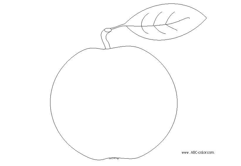 Coloring Outline apples. Category The contours of fruit. Tags:  Apple.