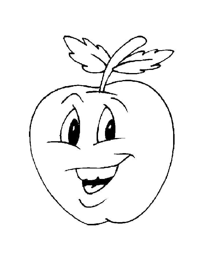 Название: Раскраска Яблочко. Категория: яблоко. Теги: фрукты, яблоко.