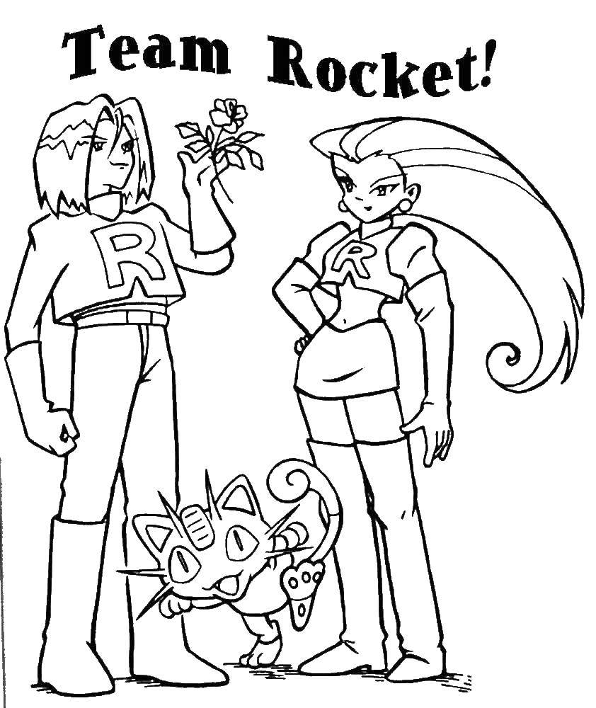 Coloring Team R. Category pokemon. Tags:  pokemon, Team, P.