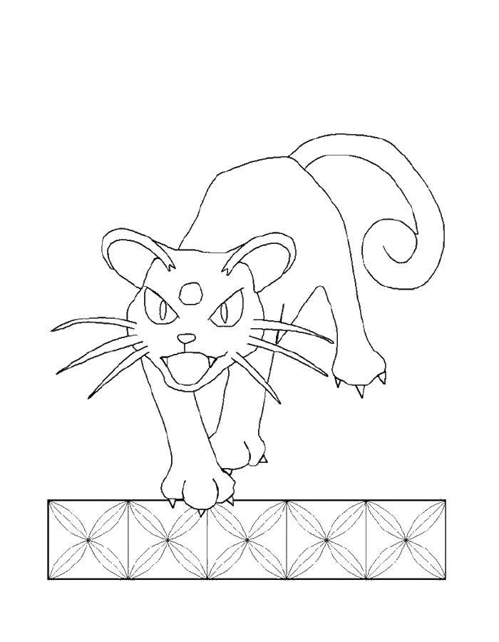 Coloring Meowth. Category pokemon. Tags:  pokemon, Team, P, meowth.