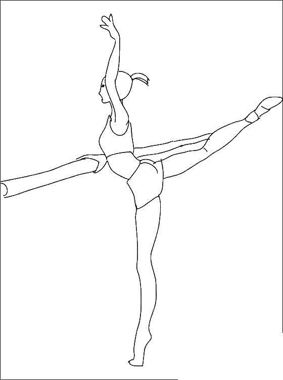 Название: Раскраска Балерины. Категория: гимнастика. Теги: балерины, балет, гимнастика.