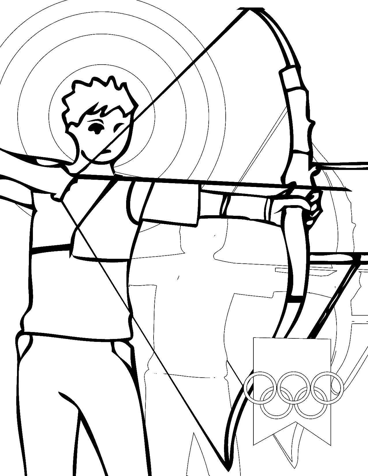 Coloring Archer. Category the Olympic games . Tags:  Archer, Olympic games.