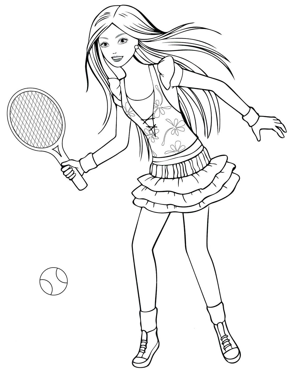 Название: Раскраска Теннис. Категория: спорт. Теги: Спорт, теннис, ракетка.
