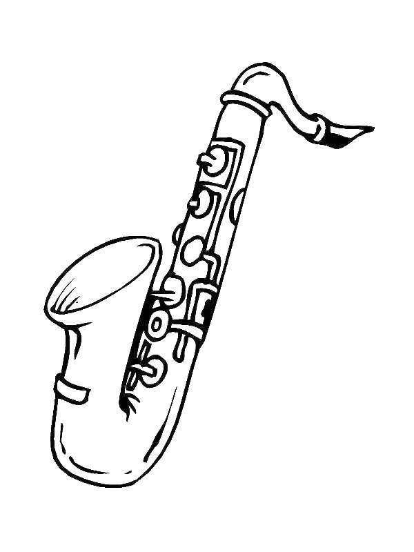 Coloring Sexape. Category saxophone. Tags:  saxophone, music.