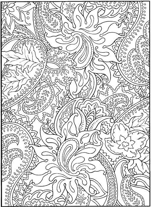 Coloring Flowers pattern. Category coloring antistress. Tags:  patterns, flowers.