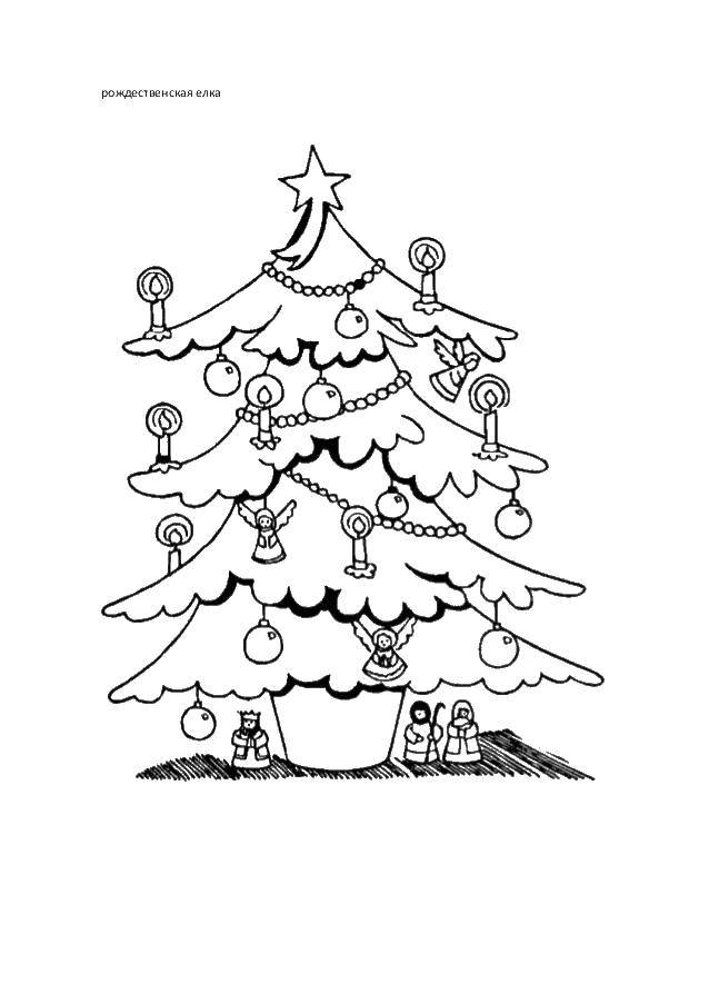 Coloring Tree. Category Christmas. Tags:  Christmas, tree, new year.