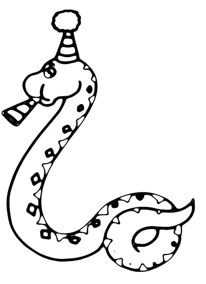 Coloring Toy snake. Category toys. Tags:  the snake.