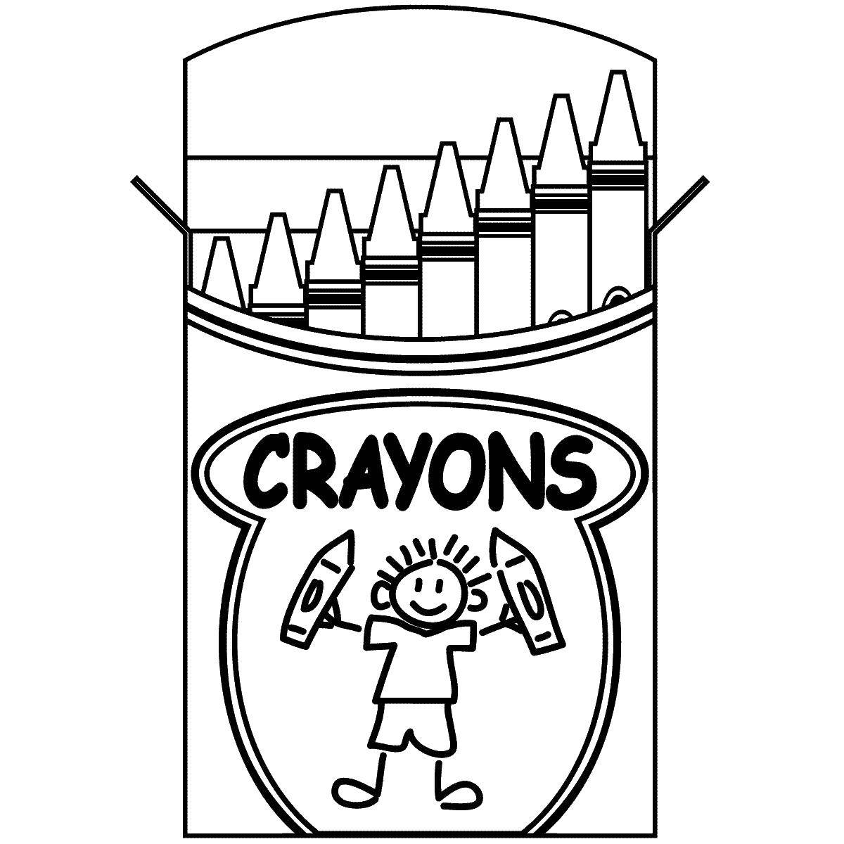 Coloring Crayons. Category school. Tags:  crayons, school.