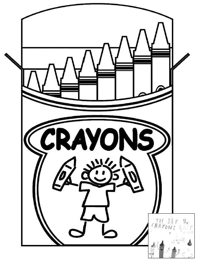 Coloring Crayons. Category coloring. Tags:  crayons.