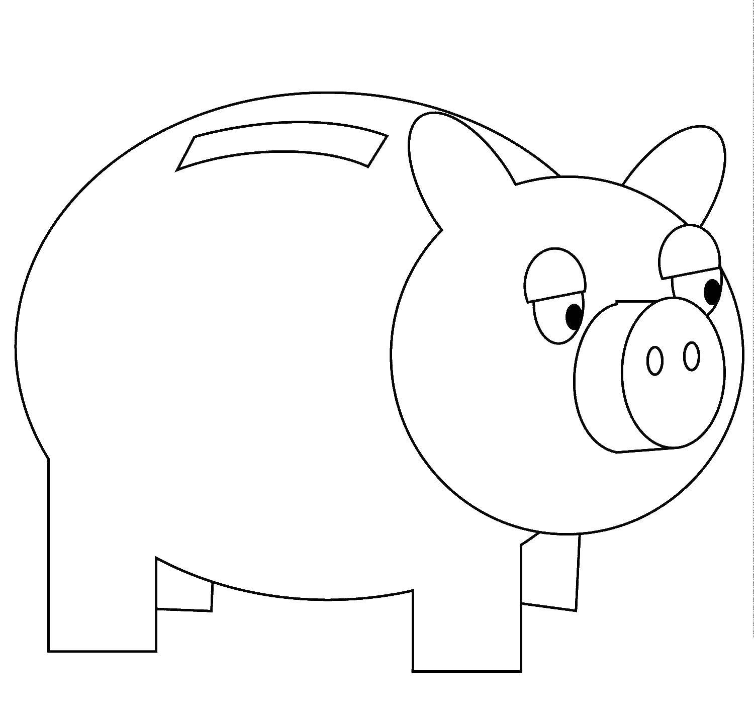 Coloring Piggy Bank pig. Category coloring. Tags:  pig, piggy Bank.