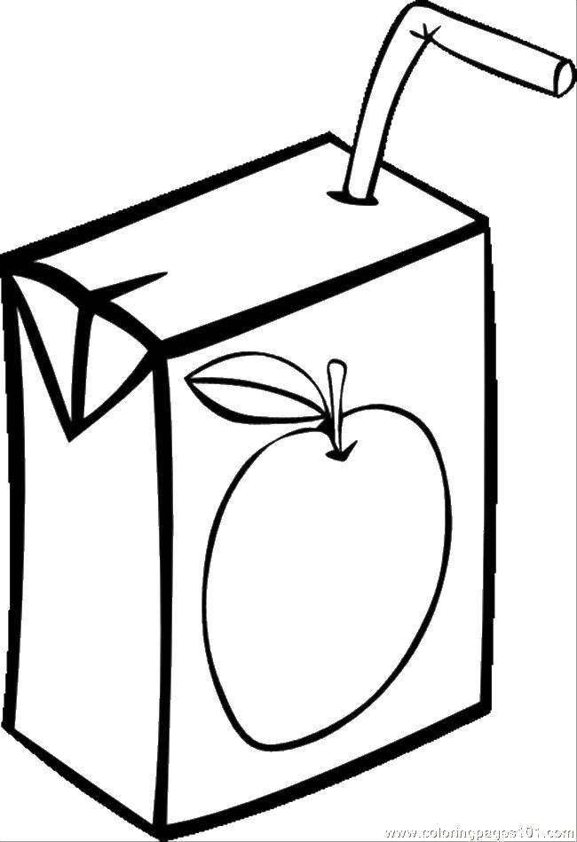 Coloring A box of juice. Category coloring. Tags:  box, juice.