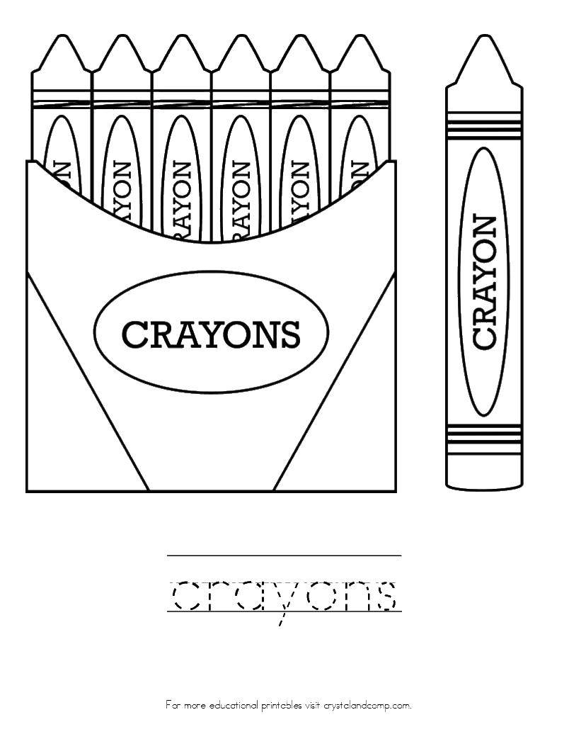 Coloring Crayons box. Category coloring. Tags:  boxes.