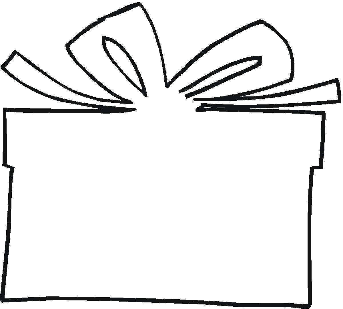 Название: Раскраска Подарочная коробка. Категория: раскраски. Теги: подарки, коробка.