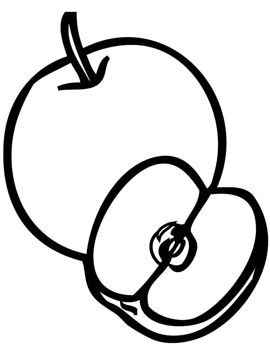 Название: Раскраска Яблоки. Категория: фрукты. Теги: яблоки.