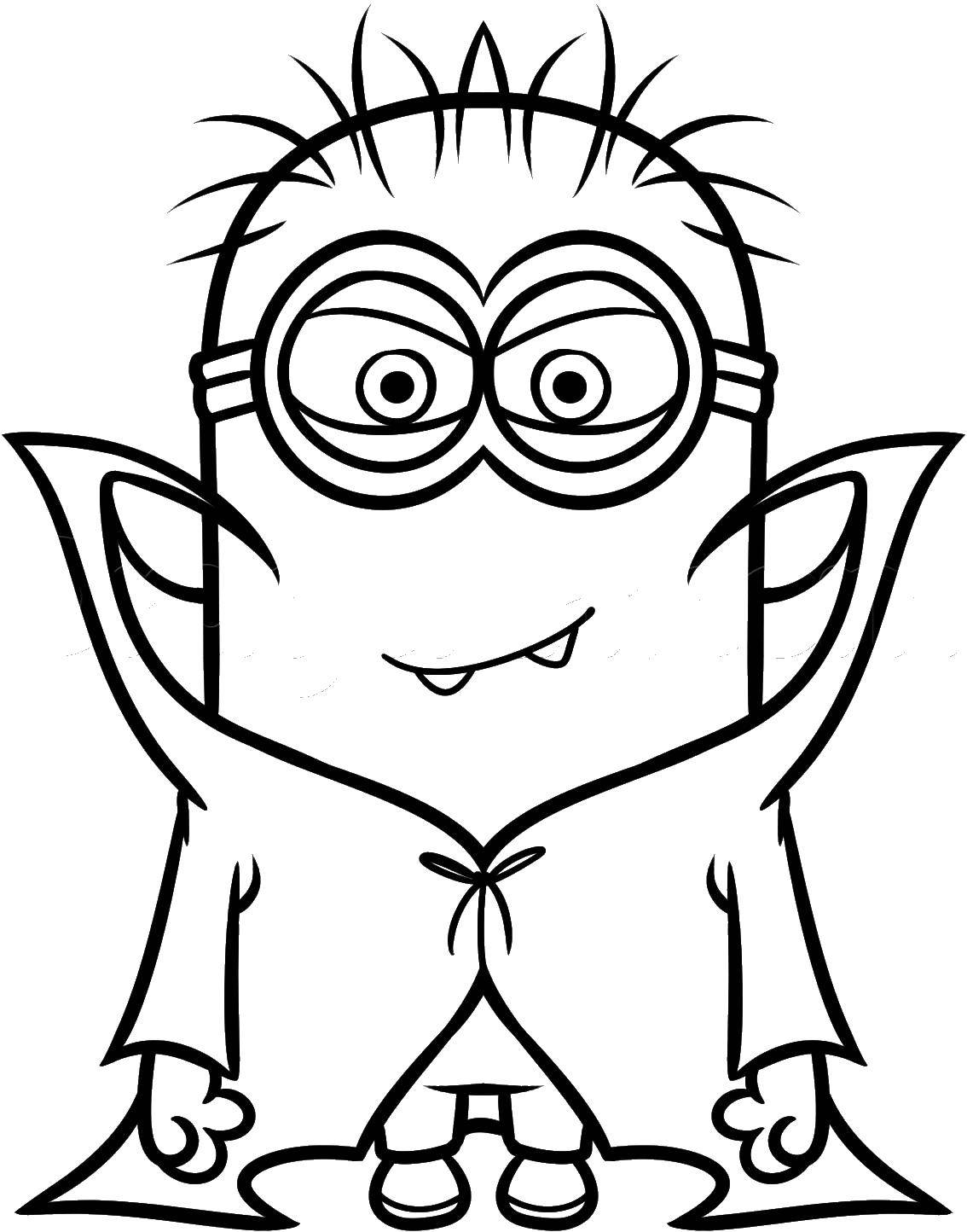 Coloring Dave the minion. Category Cartoon character. Tags:  deep, minions.
