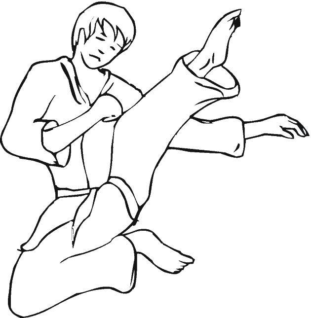 Coloring Karate. Category sports. Tags:  karate.