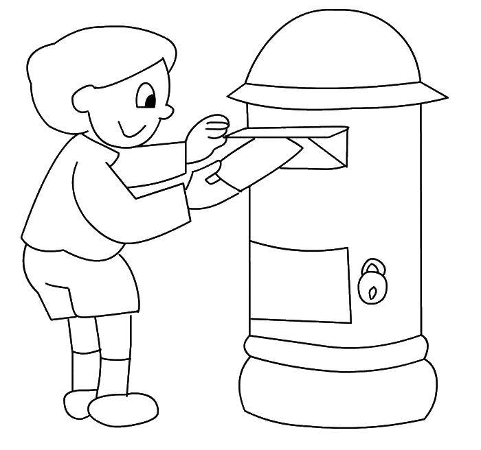 Coloring Envelope box. Category coloring. Tags:  boy, box.