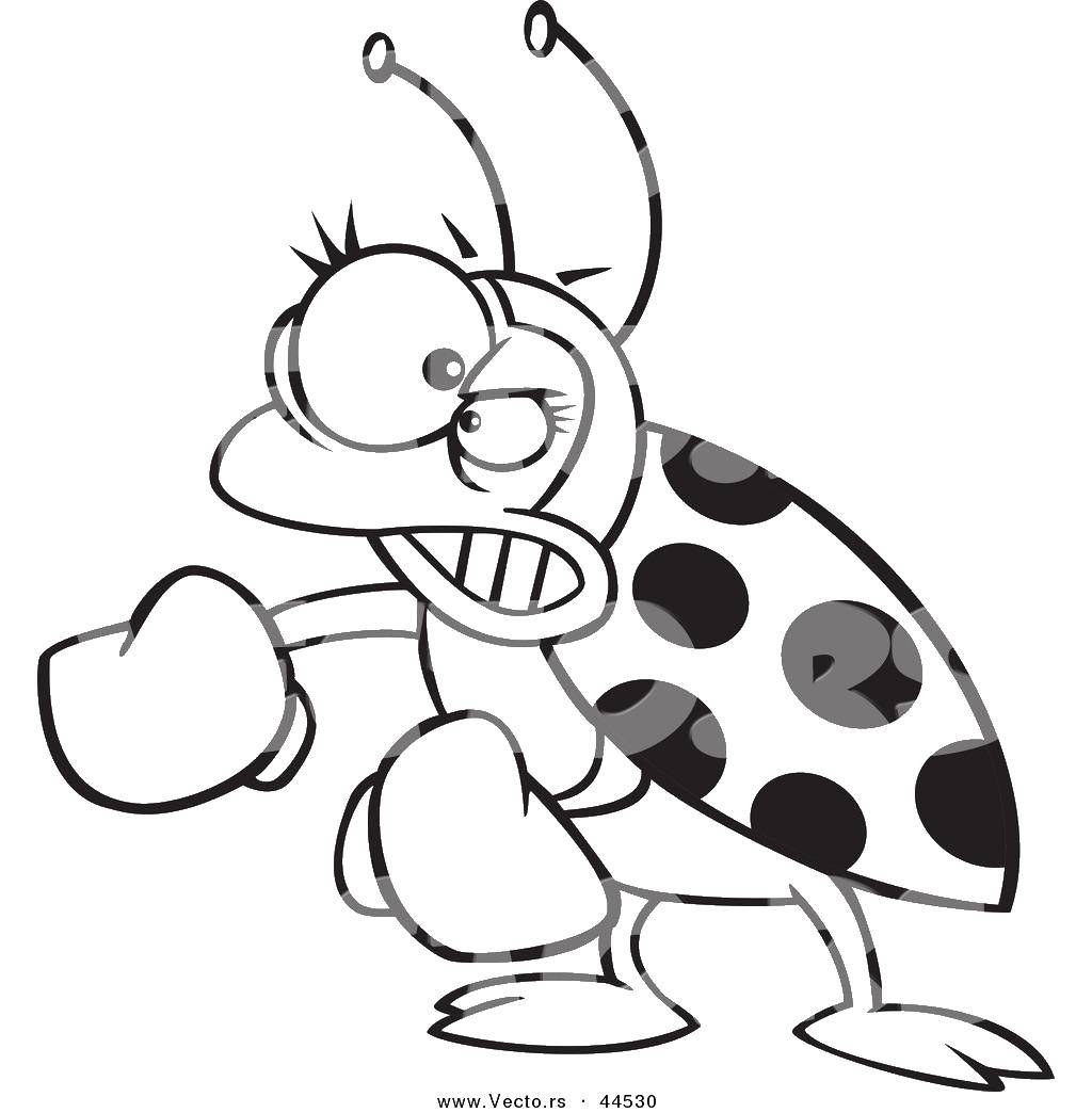 Coloring Beetle boxer. Category Boxing. Tags:  beetle, Boxing.