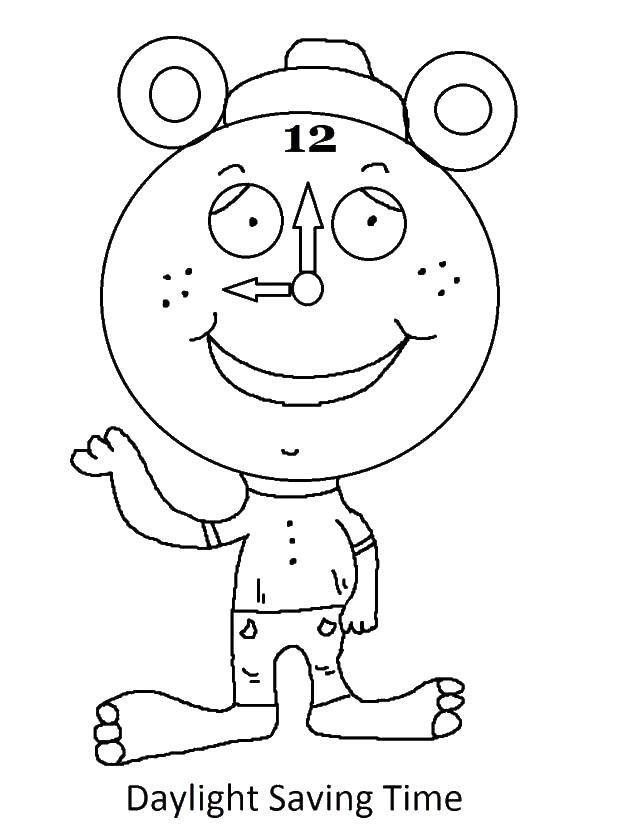 Coloring Bear watch. Category Animals. Tags:  bear.
