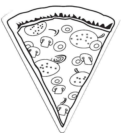 Название: Раскраска Пицца. Категория: Еда. Теги: пицца, еда.