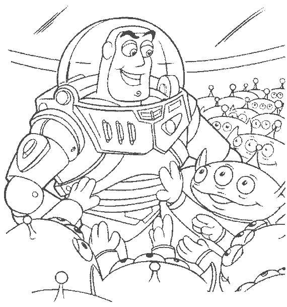Coloring Buzz Lightyear. Category toy story. Tags:  Buzz Lightyear, toys.