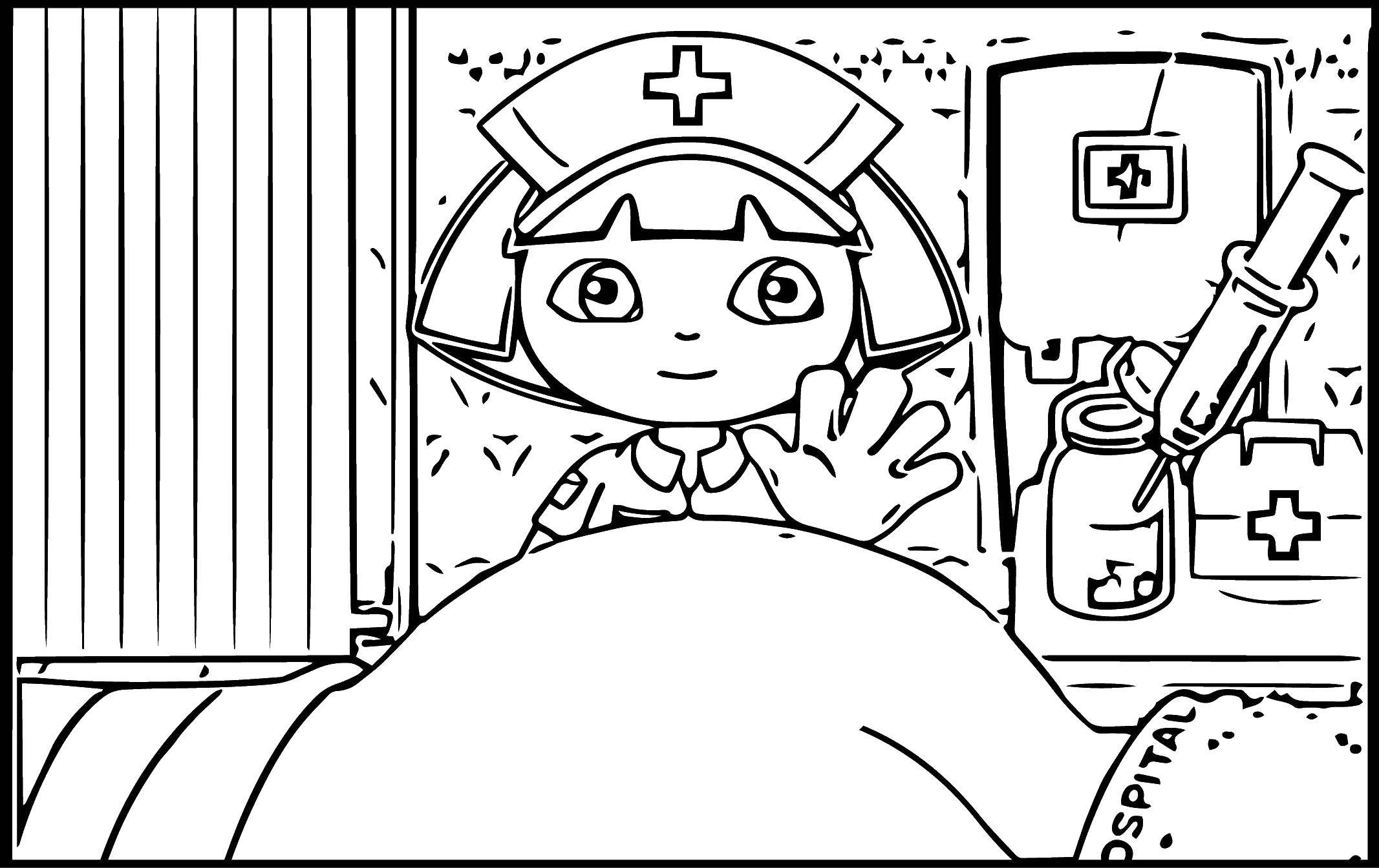 Coloring Dasha Dr. Category Medical coloring pages. Tags:  Dasha, doctor.