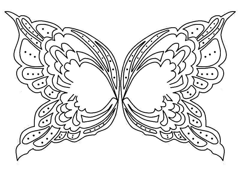 Coloring Mask butterfly. Category masks . Tags:  mask, women.