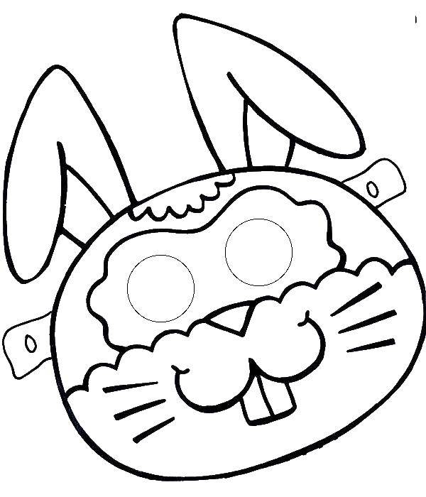 Coloring Bunny mask. Category masks . Tags:  mask, Bunny.