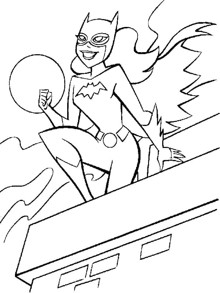 Coloring Batman girl. Category superheroes. Tags:  Batman girl.