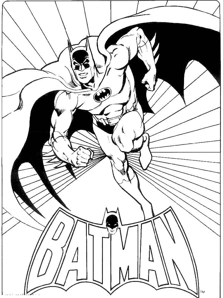 Название: Раскраска Бэтмен. Категория: супергерои. Теги: Бэтмен, супергерои.