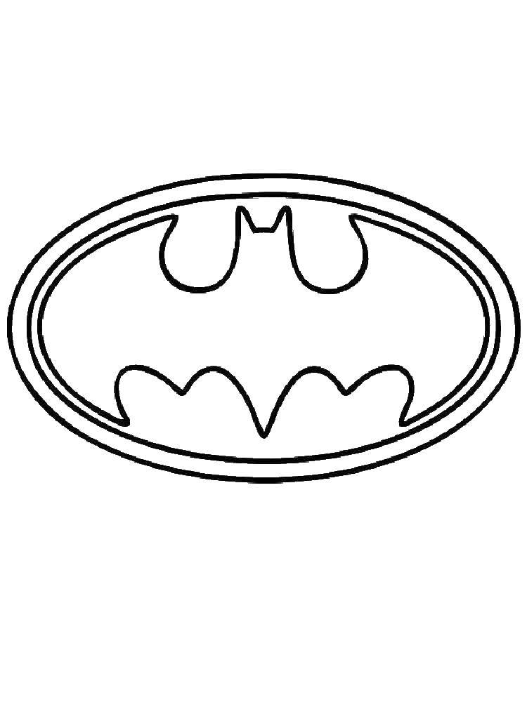 Coloring Sign Batman. Category superheroes. Tags:  sign Batman.