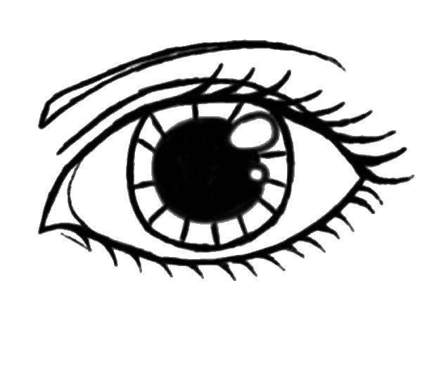 Coloring Eyes. Category the eye contour. Tags:  eyes.